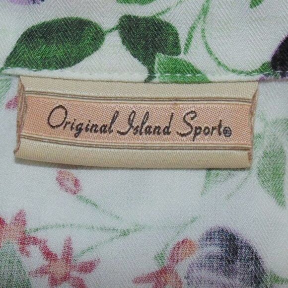 ORIGINAL ISLAND SPORT Dress, 12, White/Red & purple flower, Maxi, Sleeveless - Picture 11 of 13